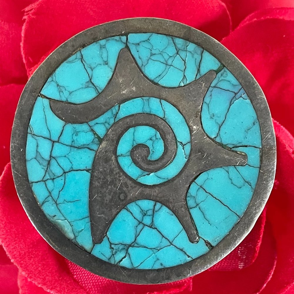 Mexico Taxco Silver 925 Brooch Pendant